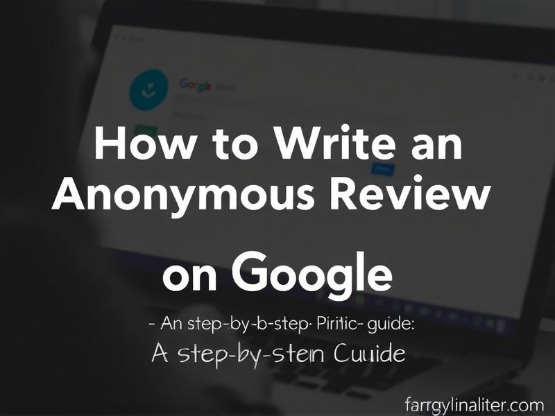 How to Write an Anonymous Review on Google: A Step-by-Step Privacy Guide